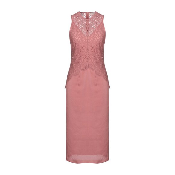 Keepsake the Label Lace Midi Dress Size Small Pink Blush Sleeveless High Neck - Picture 10 of 10